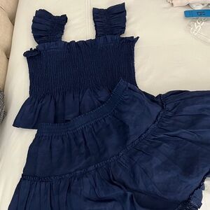 Hill House Dark Gray Ruffled Dress